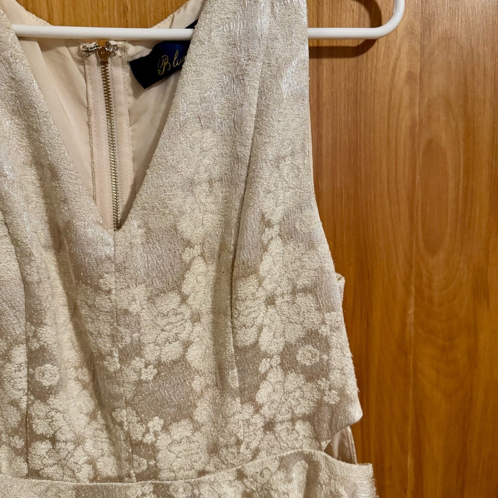 Elegant Cream Floral Dress